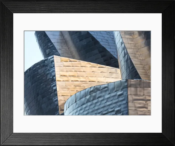 Framed Print : Titanium-clad exterior of the Guggenheim museum, Bilbao, Biscay, Spain, Europe Framed Print : Titanium-clad exterior of the Guggenheim museum, Bilbao, Biscay, Spain, Europe