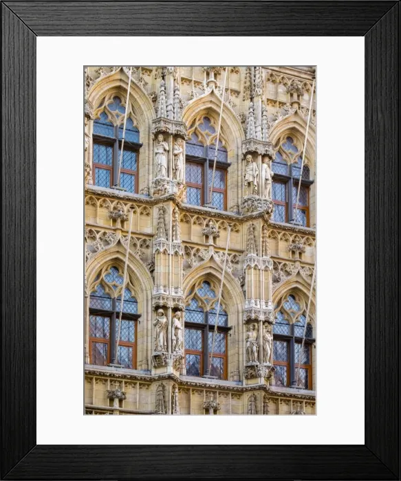 Framed Print : Leuven Stadhuis (City Hall) and buildings on Grote Markt, Leuven, Flemish Brabant Framed Print : Leuven Stadhuis (City Hall) and buildings on Grote Markt, Leuven, Flemish Brabant