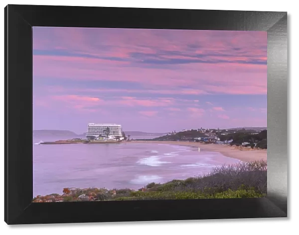 Beacon Island Resort and Hobie Beach at sunset, Plettenberg Bay, Western Cape, South