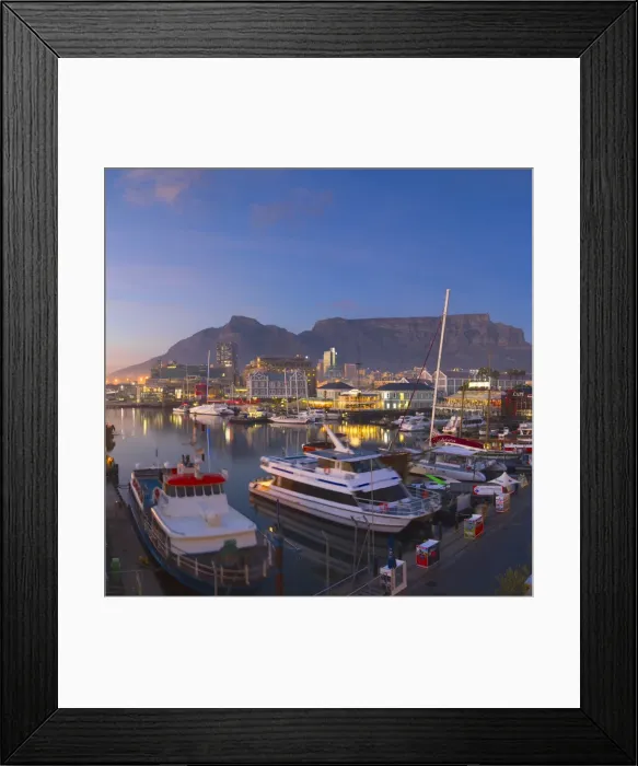 Framed Print : Victoria and Albert (V+A) Waterfront at dawn, Cape Town, Western Cape, South Africa Framed Print : Victoria and Albert (V+A) Waterfront at dawn, Cape Town, Western Cape, South Africa