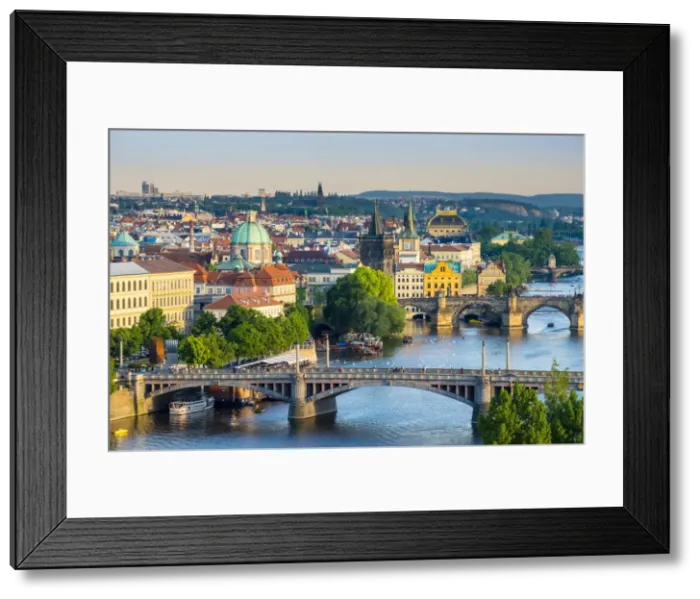 Framed Print : Czech Republic, Prague. View of Mala Strana Old Town from Letna Park, on Letna Hill Framed Print : Czech Republic, Prague. View of Mala Strana Old Town from Letna Park, on Letna Hill