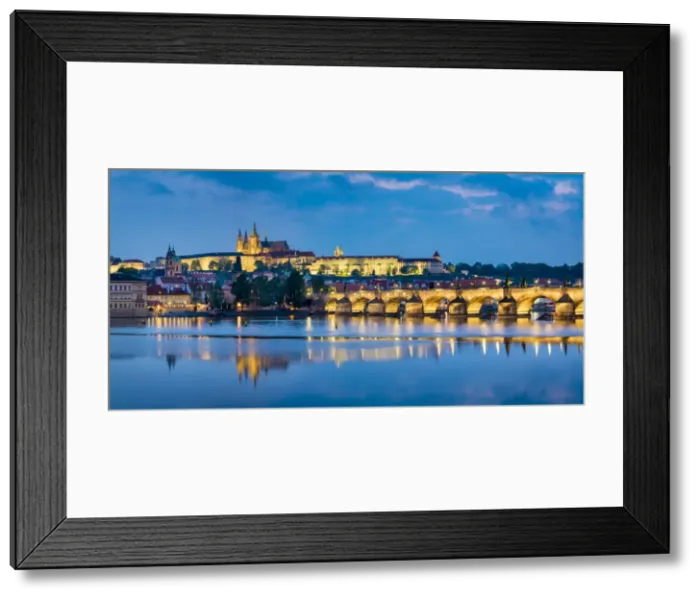 Framed Print : Czech Republic, Prague, Stare Mesto (Old Town). Charles Bridge and Prague Castle Framed Print : Czech Republic, Prague, Stare Mesto (Old Town). Charles Bridge and Prague Castle