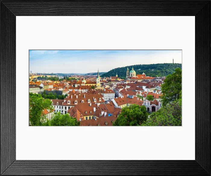 Framed Print : Czech Republic, Prague. Rooftops of buildings in Mala Strana from Prague Castle Framed Print : Czech Republic, Prague. Rooftops of buildings in Mala Strana from Prague Castle
