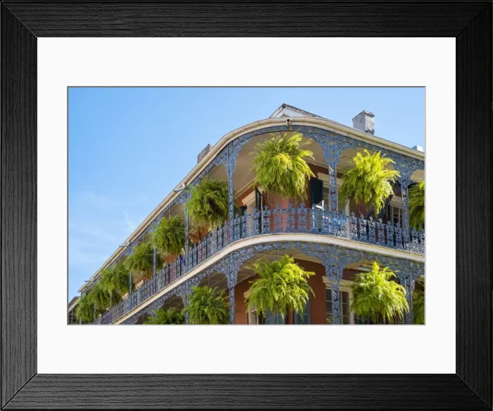 Framed Print : United States, Louisiana, New Orleans. French Quarter balconies on Royal Street Framed Print : United States, Louisiana, New Orleans. French Quarter balconies on Royal Street
