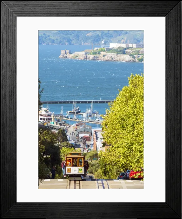 Framed Print : North America, USA, America, California, San Francisco, car going down Mount Davidson park Framed Print : North America, USA, America, California, San Francisco, car going down Mount Davidson park
