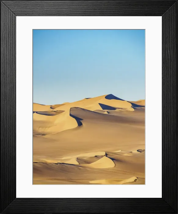 Framed Print : Sand Dunes of Ica Desert near Huacachina, sunrise, Ica Region, Peru
