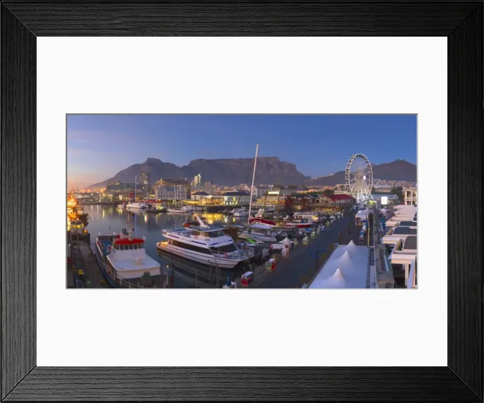 Framed Print : Victoria and Albert (V+A) Waterfront at dawn, Cape Town, Western Cape, South Africa
