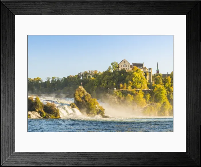 Framed Print : Rhine Falls (Rheinfall) and Laufen Castle, Schaffhausen, Switzerland Framed Print : Rhine Falls (Rheinfall) and Laufen Castle, Schaffhausen, Switzerland