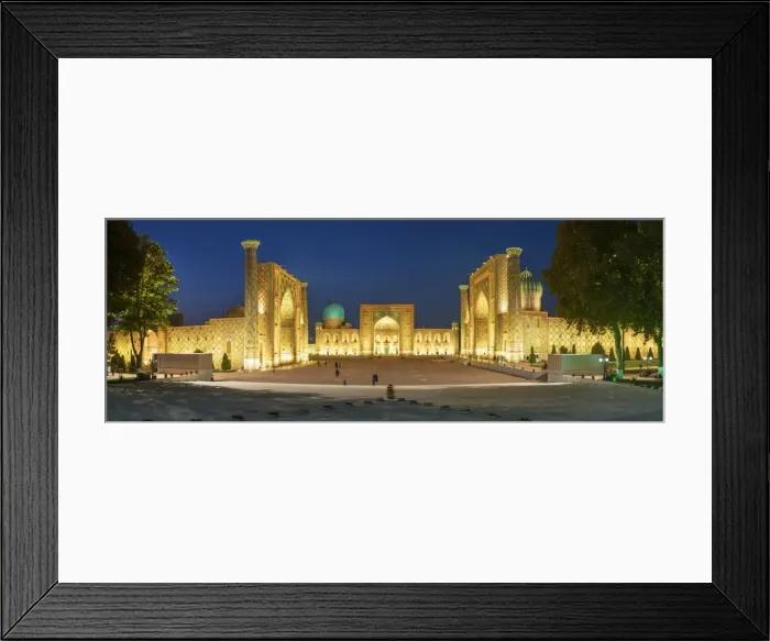 Framed Print : The Registan square and its three madrasahs. From left to right: Ulugh Beg Madrasah Framed Print : The Registan square and its three madrasahs. From left to right: Ulugh Beg Madrasah