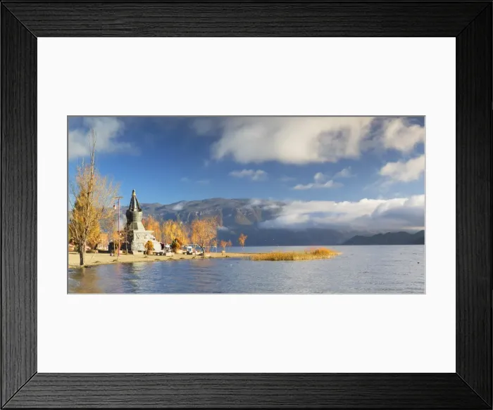 Framed Print : Lugu Lake at dawn, Yunnan, China Framed Print : Lugu Lake at dawn, Yunnan, China