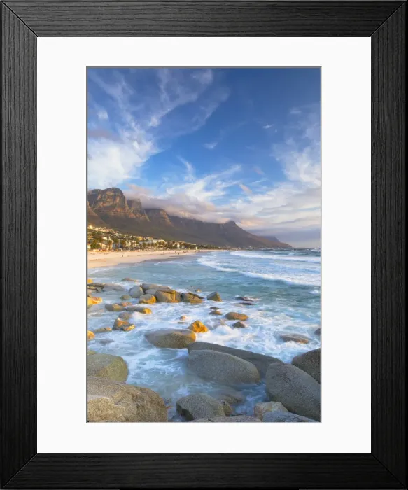 Framed Print : Camps Bay, Cape Town, Western Cape, South Africa Framed Print : Camps Bay, Cape Town, Western Cape, South Africa
