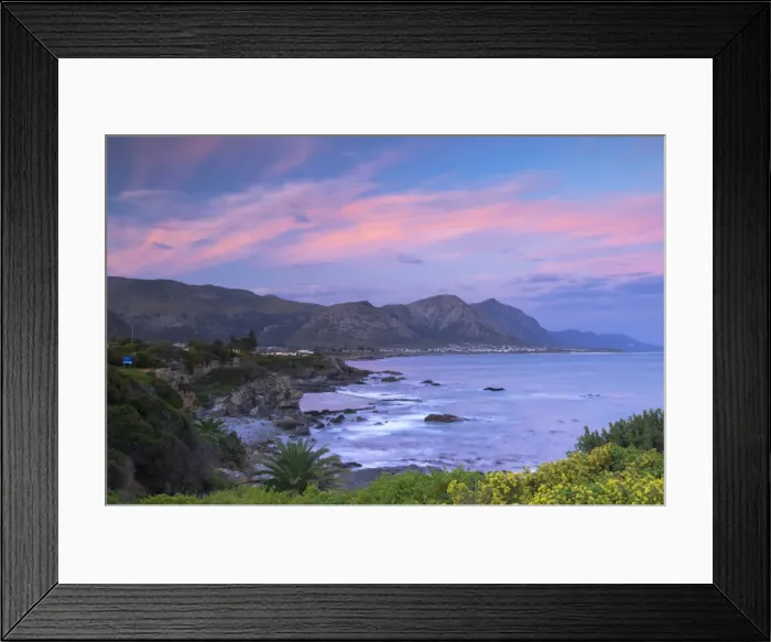 Framed Print : Hermanus at sunset, Western Cape, South Africa Framed Print : Hermanus at sunset, Western Cape, South Africa
