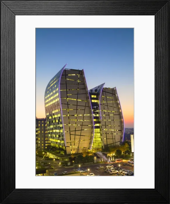 Framed Print : Norton Rose Fulbright building (Alice Lane Towers), Sandton, Johannesburg, Gauteng