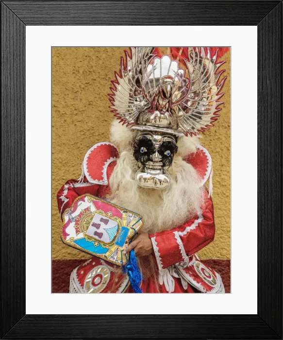 Framed Print : Man in traditional clothing, Fiesta de la Virgen de la Candelaria, Puno, Peru Framed Print : Man in traditional clothing, Fiesta de la Virgen de la Candelaria, Puno, Peru