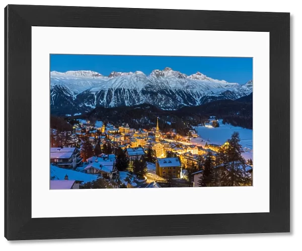Winter view of St. Moritz, Graubunden, Switzerland