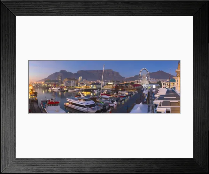 Framed Print : Victoria and Albert (V+A) Waterfront at dawn, Cape Town, Western Cape, South Africa