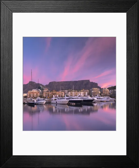 Framed Print : V+A Waterfront Marina at sunset, Cape Town, Western Cape, South Africa Framed Print : V+A Waterfront Marina at sunset, Cape Town, Western Cape, South Africa