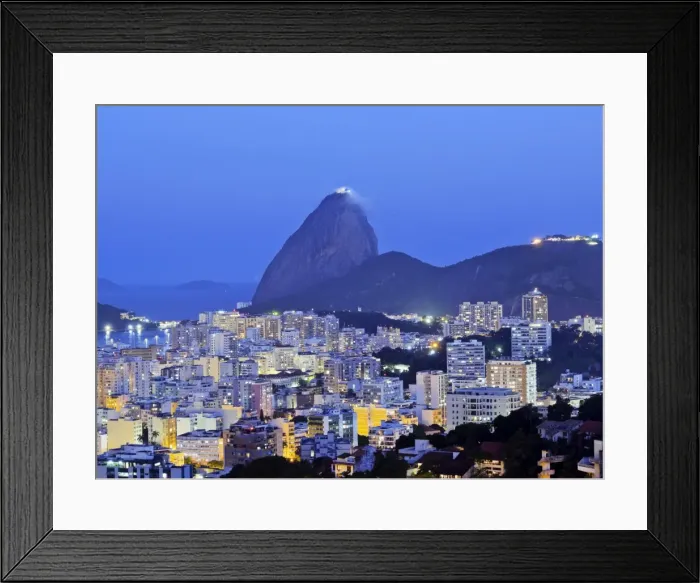 Framed Print : Brazil, City of Rio de Janeiro, Pereira da Silva, Twilight view over Laranjeiras Framed Print : Brazil, City of Rio de Janeiro, Pereira da Silva, Twilight view over Laranjeiras