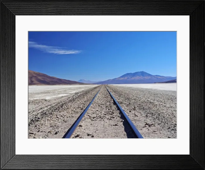 Framed Print : Bolivia, Potosi Departmant, Nor Lipez Province, Railway going from Uyuni to Calama Framed Print : Bolivia, Potosi Departmant, Nor Lipez Province, Railway going from Uyuni to Calama