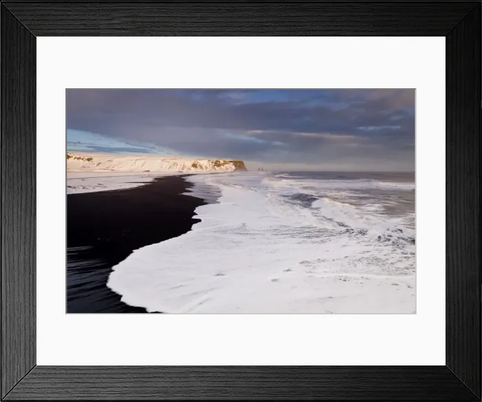 Framed Print : Waves breaking on Reynisfjara black beach, Vik, southern Iceland, Europe Framed Print : Waves breaking on Reynisfjara black beach, Vik, southern Iceland, Europe