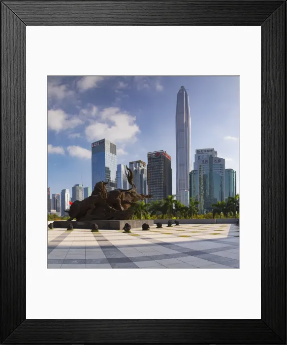 Framed Print : Ping An International Finance Centre (worldas 4th tallest building in 2017 at 600m)