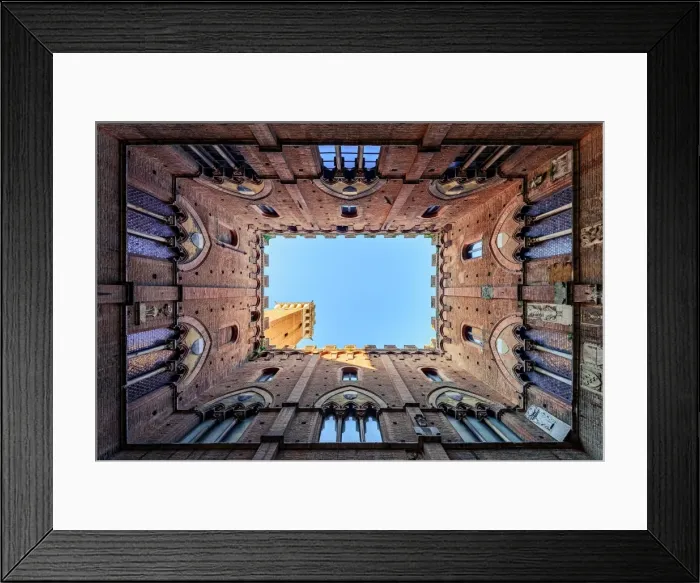 Framed Print : View from the courtyard of Public Building of Siena. Europe. Italy. Tuscany. Siena Framed Print : View from the courtyard of Public Building of Siena. Europe. Italy. Tuscany. Siena