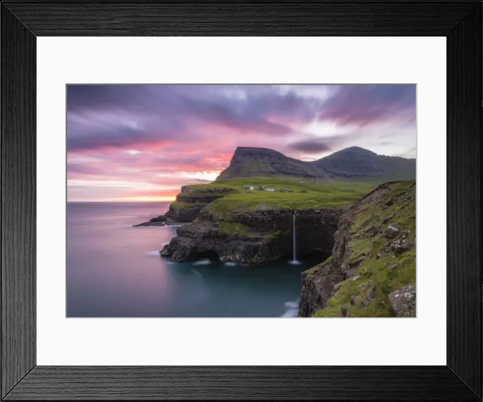 Framed Print : Gasadalur, Vagar island, Faroe Islands, Denmark