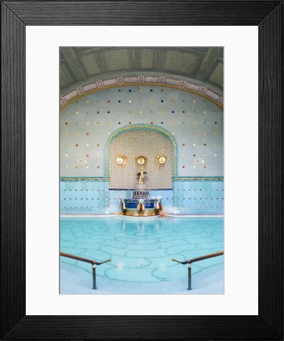 Framed Print : Hungary, Central Hungary, Budapest. Completed in 1918, Gellert Thermal Baths consists Framed Print : Hungary, Central Hungary, Budapest. Completed in 1918, Gellert Thermal Baths consists