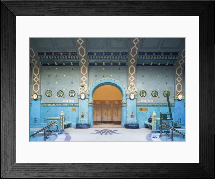 Framed Print : Hungary, Central Hungary, Budapest. Completed in 1918, Gellert Thermal Baths consists Framed Print : Hungary, Central Hungary, Budapest. Completed in 1918, Gellert Thermal Baths consists