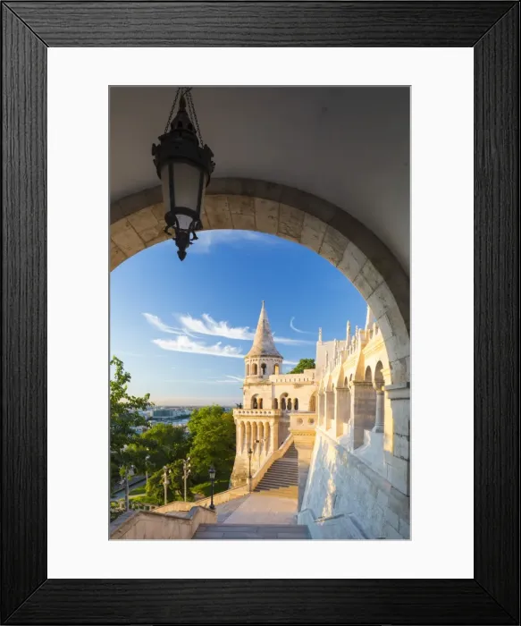 Framed Print : Hungary, Central Hungary, Budapest. Fishermans Bastion takes its name from Framed Print : Hungary, Central Hungary, Budapest. Fishermans Bastion takes its name from