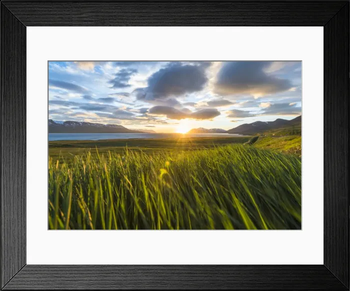 Framed Print : Akureyri, Northern Iceland. Midnight sun Framed Print : Akureyri, Northern Iceland. Midnight sun