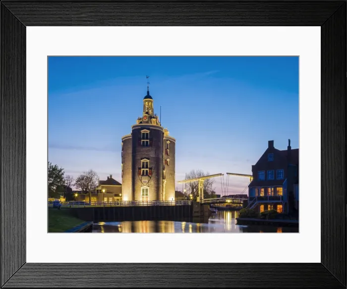 Framed Print : Netherlands, North Holland, Enkhuizen. Drommedaris tower, historic former city gate