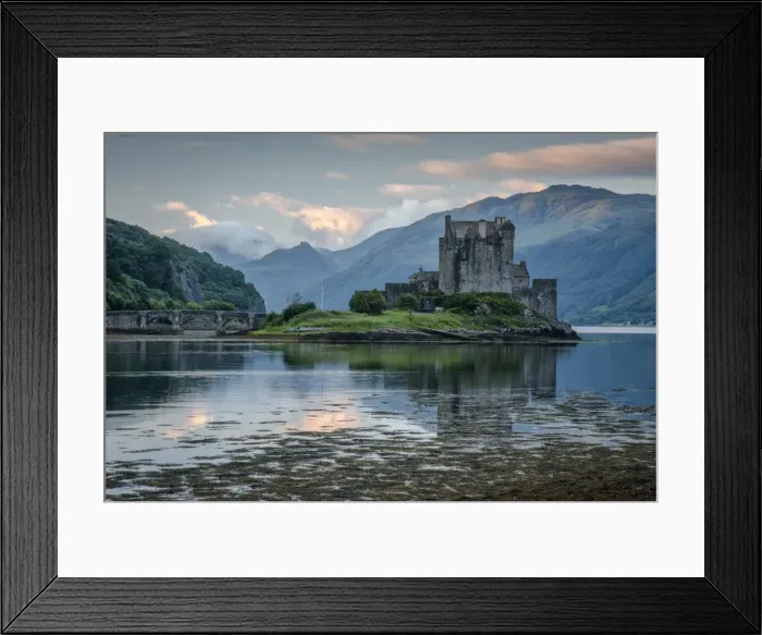 Framed Print : Europe, United Kingdom, Scotland, Dornie, Eilean Donan Castle, west Framed Print : Europe, United Kingdom, Scotland, Dornie, Eilean Donan Castle, west