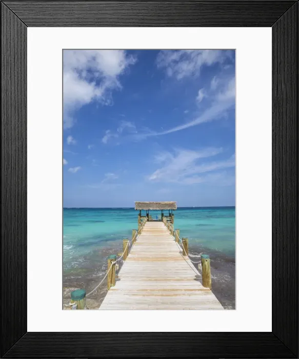 Framed Print : Caribbean, Bahamas, Providence Island, Pier Framed Print : Caribbean, Bahamas, Providence Island, Pier