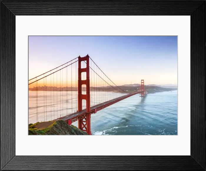 Framed Print : North America, USA, America, California, San Francisco, sunrise over the Golden Gate Framed Print : North America, USA, America, California, San Francisco, sunrise over the Golden Gate