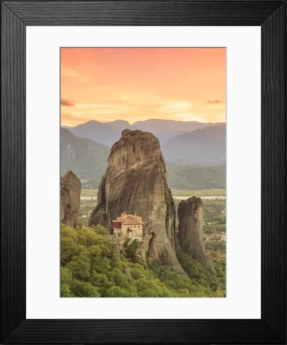Framed Print : Greece, Thessaly, Meteora, Holy Monastery of Rousanou Framed Print : Greece, Thessaly, Meteora, Holy Monastery of Rousanou