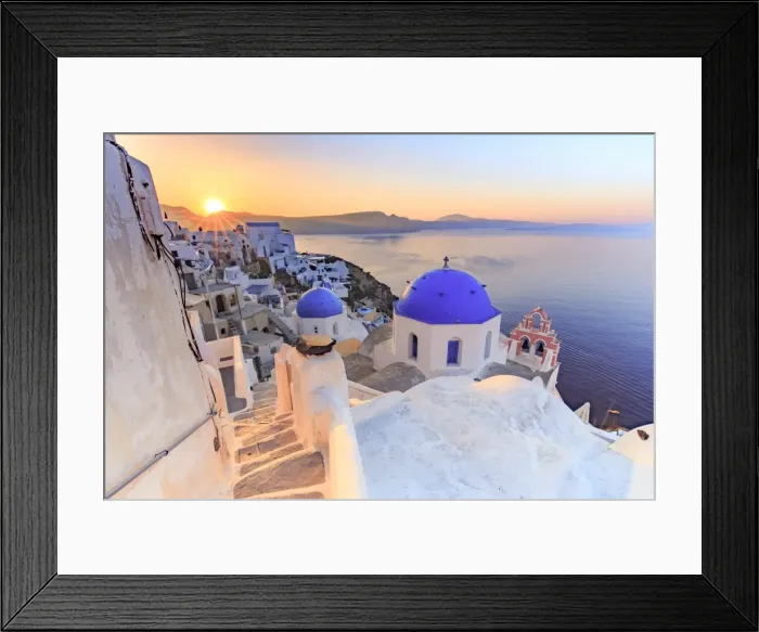 Framed Print : Greece, Cyclades, Firostefani and Santorini Caldera Framed Print : Greece, Cyclades, Firostefani and Santorini Caldera
