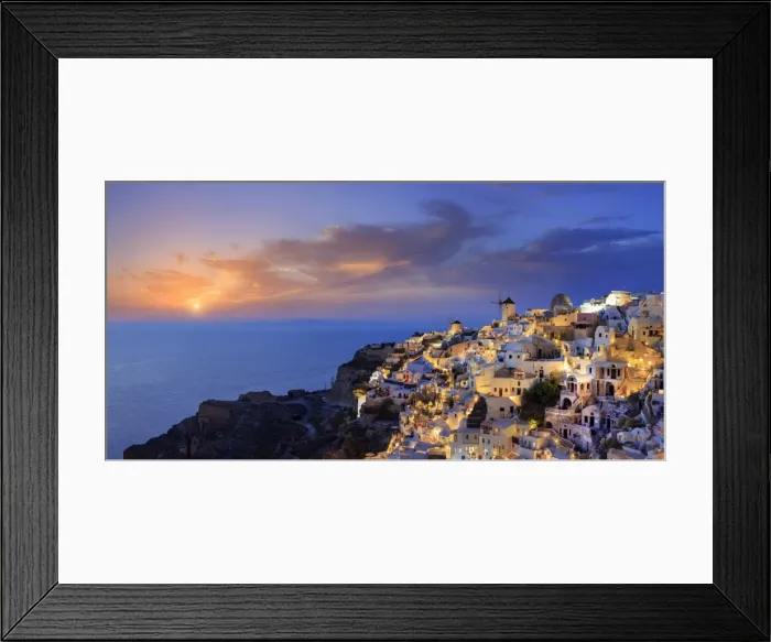 Framed Print : Greece, Cyclades, Oia town Framed Print : Greece, Cyclades, Oia town