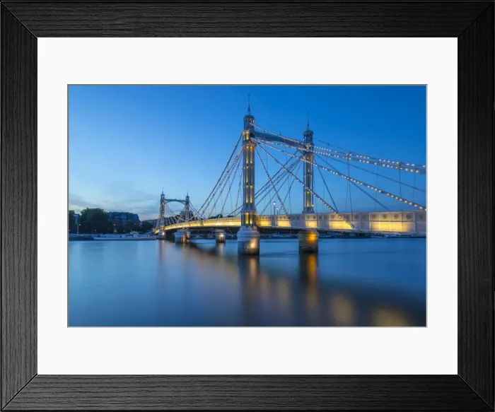 Framed Print : Albert Bridge, River Thames, London, England, UK Framed Print : Albert Bridge, River Thames, London, England, UK