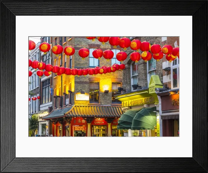 Framed Print : China Town, London, England, UK Framed Print : China Town, London, England, UK