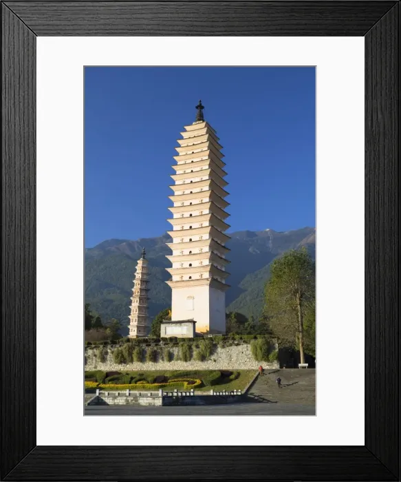 Framed Print : Three Pagodas, Dali, Yunnan, China Framed Print : Three Pagodas, Dali, Yunnan, China