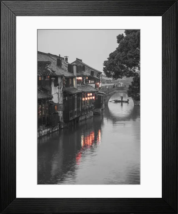 Framed Print : Xitang, Zhejiang Province, Nr Shanghai, China Framed Print : Xitang, Zhejiang Province, Nr Shanghai, China