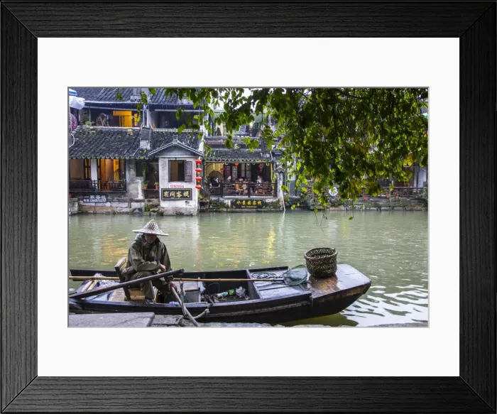 Framed Print : Xitang, Zhejiang Province, Nr Shanghai, China Framed Print : Xitang, Zhejiang Province, Nr Shanghai, China