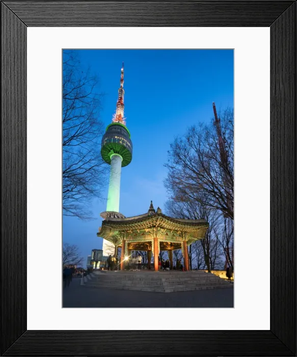 Framed Print : N Seoul Tower in Seoul, Yongsan-gu, South Korea Framed Print : N Seoul Tower in Seoul, Yongsan-gu, South Korea