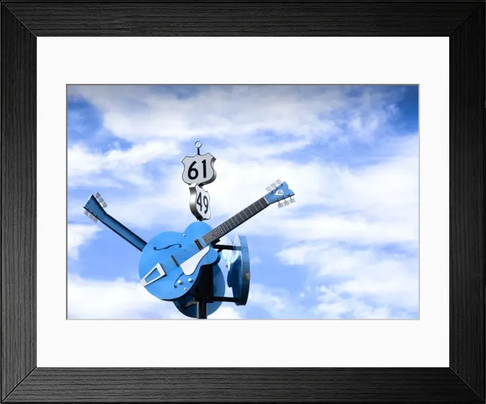 Framed Print : Clarksdale, Mississippi, Famous Blues Crossroads, Highways 61 And 49 Framed Print : Clarksdale, Mississippi, Famous Blues Crossroads, Highways 61 And 49