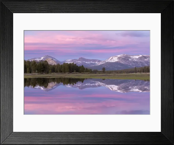 Framed Print : Pink sunset sky above Tuolumne Meadows, Yosemite National Park, California, USA. Spring Framed Print : Pink sunset sky above Tuolumne Meadows, Yosemite National Park, California, USA. Spring