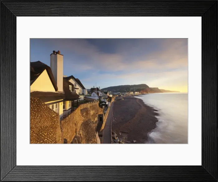 Framed Print : View of houses overlooking Sidmouth seafront, Sidmouth, Devon, England. Winter Framed Print : View of houses overlooking Sidmouth seafront, Sidmouth, Devon, England. Winter