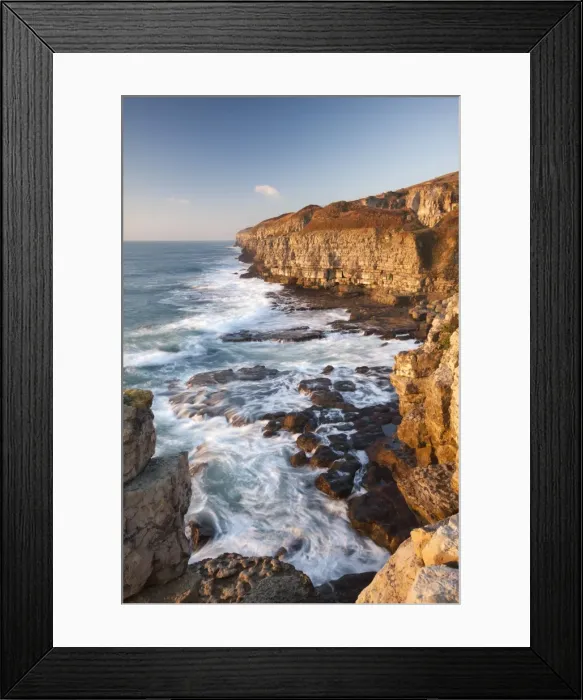 Framed Print : Rough seas crashing around the rocks at Winspit on the Isle of Purbeck, Dorset, England Framed Print : Rough seas crashing around the rocks at Winspit on the Isle of Purbeck, Dorset, England