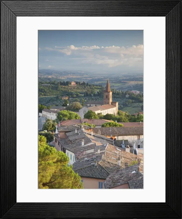 Framed Print : View of Church of Santa Giuliana, Perugia, Umbria, Italy