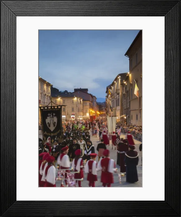 Framed Print : Procession of medieval festival of La Quintana in Piazza Arringo, Ascoli Piceno, Le Marche Framed Print : Procession of medieval festival of La Quintana in Piazza Arringo, Ascoli Piceno, Le Marche